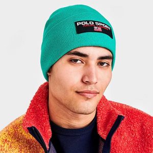 Polo Ralph Lauren Polo Sport Logo Beanie Hat in Green/Green Acrylic/Knit - 8206873