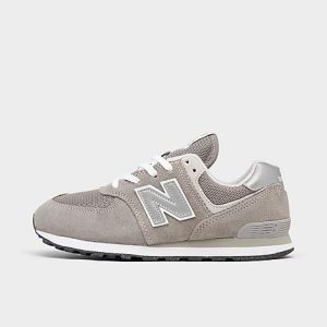 New Balance Boys&apos; Little Kids&apos; 574 Casual Shoes in Grey/Grey Size 13.0 Nylon/Suede - 3116738