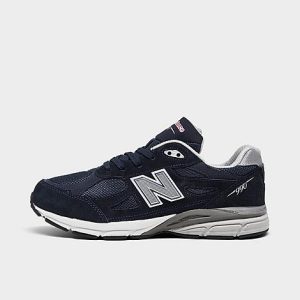 New Balance Little Kids&apos; 990 V3 Casual Shoes in Blue/Navy Size 13.0 Suede - 3501601