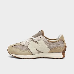 New Balance Little Kids&apos; 327 Casual Shoes in Beige/Moonbeam Size 12.0 Nylon/Suede - 3174804