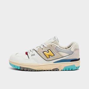 New Balance Little Kids&apos; 550 Casual Shoes in Beige/White Size 12.0 Leather - 3164800