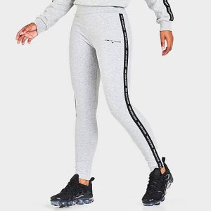 Pink Soda Sport Women&apos;s Spirit Taped Leggings in Grey/Light Grey Size Small - 5818212