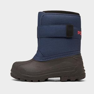 Polo Ralph Lauren Big Kids&apos; Everlee Winter Boots in Blue/Navy Size 5.0 Fleece - 3196110
