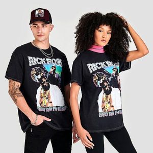 Graphic Tees Rick Ross Washed Graphic T-Shirt in Black/Black Size 2XL Cotton - 5884036