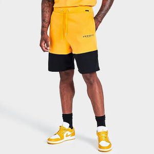 Sonneti Men&apos;s London Split Fleece Shorts in Yellow/ Size Medium - 5822713