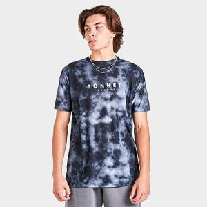 Sonneti Men&apos;s Tie-Dye All-Over Print Short-Sleeve T-Shirt in Blue/Navy Size 2XL - 5822758