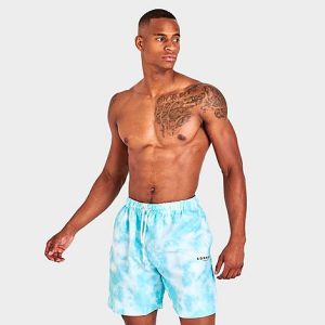 Sonneti Men&apos;s London Tie-Dye Swim Shorts in Blue/Mid Blue Size 2XL Polyester - 5822764