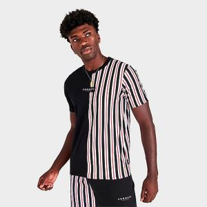 Sonneti Men&apos;s London Splice T-Shirt in Black/Black Size Large 100% Cotton - 5822690