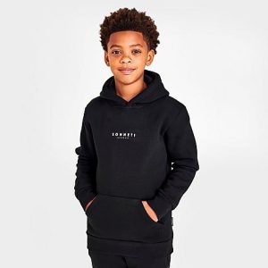 Sonneti Kids&apos; London Pullover Hoodie in Black/Black Size Small Fleece - 5886150