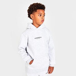 Sonneti Kids&apos; London Pullover Hoodie in Grey/Heather Grey Size Small Fleece - 5886158