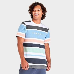 Sonneti Men&apos;s London Multi Stripe T-Shirt Size 2XL 100% Cotton - 5804963