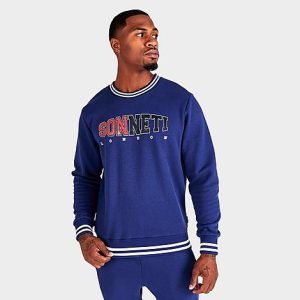 Sonneti Men&apos;s London Varsity Crewneck Sweatshirt in Blue/Navy Size 2XL Cotton - 5851592