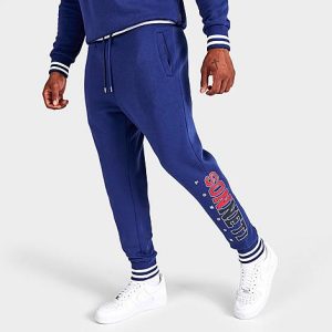Sonneti Men&apos;s London Varsity Fleece Jogger Pants in Blue/Navy Size 2XL Cotton/Fleece - 5850764