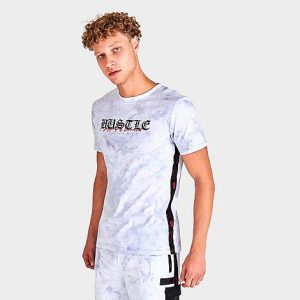 Supply And Demand Men&apos;s Quarry Tie-Dye T-Shirt in White/Grey Tie Dye Size 2XL Cotton - 5831675