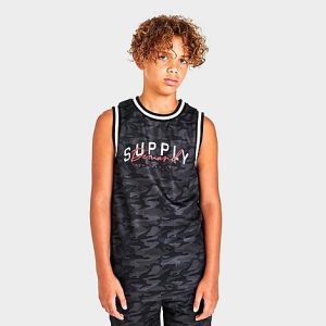 Supply And Demand Boys&apos; Volley Camo Basketball Jersey Size XL 100% Polyester/Jersey - 5830911