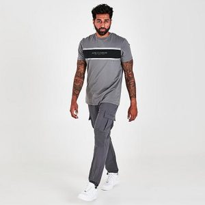 Supply And Demand Men&apos;s Oxy Cargo Pants in Grey/Dark Grey Size 2XL Polyester - 5780724