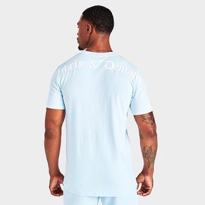 Supply And Demand Men&apos;s Power Graphic Shirt-Sleeve T-Shirt in Blue/Blue Size Small - 5830255