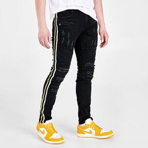 Supply And Demand Men&apos;s Side Stripe Jeans in Black/Black Size 38 Cotton/Denim - 5773570