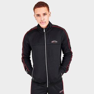 Supply And Demand Men&apos;s Stadium Track Top in Black/Black Size XL 100% Polyester - 5811373