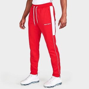 Supply And Demand Men&apos;s Retro Pipe Track Jogger Pants in Red/Red Size Medium - 5811311
