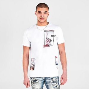 Supply And Demand Men&apos;s Scatter Graphic Print Short-Sleeve T-Shirt in White/White Size Small Cotton - 5811903