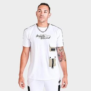 Supply And Demand Men&apos;s Float Tactical Short-Sleeve T-Shirt in White/White Size XL - 5832204
