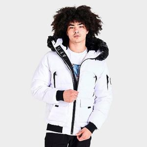 Supply And Demand Men&apos;s Orion Short Parka Jacket in White/White Size XL - 5851138