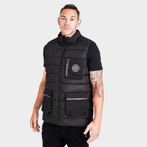 Sonneti Men&apos;s Supply & Demand Phantom Gilet Vest in Black/Black Size XL Nylon - 5851143