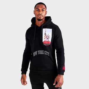 Supply And Demand Men&apos;s Moto Hoodie in Black/Black Size XL Cotton/Polyester - 5851118