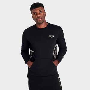 Supply And Demand Men&apos;s Master Crewneck Sweatshirt in Black/Black Size 2XL Cotton - 5851084