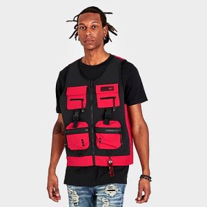 Sonneti Men&apos;s Supply & Demand Tactical Cargo Vest in Red/Black Size 2XL - 5851104