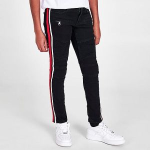 Supply And Demand Boys&apos; Tape Skinny Jeans in Black/Black Size 12 Denim - 5759161