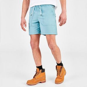 Timberland Men&apos;s Progressive Utility Shorts in Blue/Mineral Blue Size Medium Cotton - 5787587