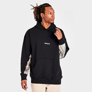 Timberland Men&apos;s Winter Graphic Hoodie in Black/Black Size 2XL - 5829927