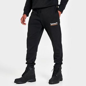 Timberland Established 1973 Logo Fleece Jogger Pants in Black/Black Size 2XL - 5849601