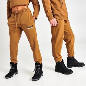 Timberland Established 1973 Logo Fleece Jogger Pants in Beige/Wheat Size 2XL - 5849596