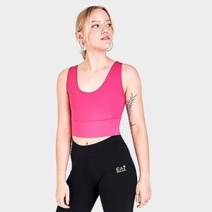 Emporio Armani Women&apos;s EA7 Dynamic Athlete Top in Pink/Pink Size XL Polyester - 5857348
