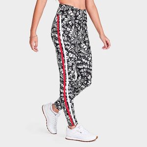 Tommy Hilfiger Women&apos;s Brush Print Leggings in Black/Black Size Large Cotton - 5845909