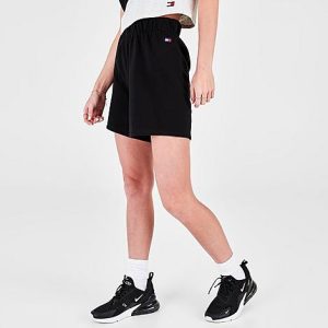 Tommy Hilfiger Women&apos;s Sport Block Shorts in Black/Black Size XL Cotton/Jersey - 5845920