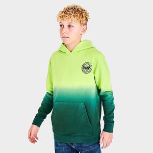 Vans Kids&apos; Dip Dye Hoodie in Green/Yellow/Green Size XL Cotton/Polyester/Fleece - 5851506