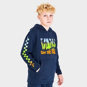 Vans Kids&apos; Palm Coaster Hoodie in Blue/Dress Blues Size XL Cotton/Polyester/Fleece - 5808898