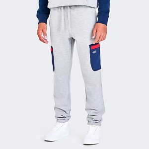 Vans Kids&apos; Cargo Fleece Jogger Pants in Grey/Cement Heather Size XL Cotton/Polyester/Fleece - 5851510
