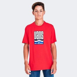 Vans Kids&apos; Maze T-Shirt in Red/True Red Size XL 100% Cotton - 5851530