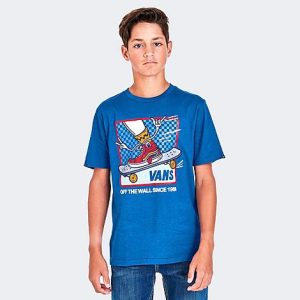 Vans Kids&apos; Hang Loose Sk8-Hi T-Shirt in Blue/True Blue Size XL 100% Cotton - 5851459