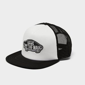 Vans Men&apos;s Classic Patch Trucker Snapback Hat in Black/White/Black 100% Polyester - 8098882