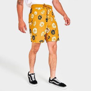 Vans Men&apos;s Mixed 18" Board Shorts in Yellow/Golden Yellow Size 38 100% Polyester - 5810917