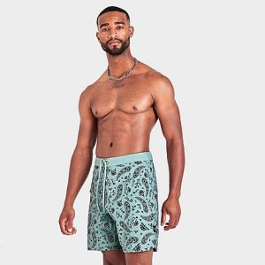Vans Men&apos;s Mixed 18" Board Shorts in Blue/Bandana Size 38 100% Polyester - 5790149