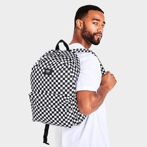 Vans Old Skool H2O Check Backpack in Black/Black Cotton - 8204931