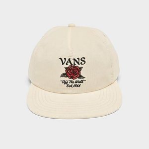 Vans Howell Shallow Unstructured Snapback Hat in Off-White/Antique White 100% Cotton - 8203709