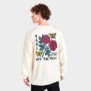 Vans Now Is The Time Graphic Long-Sleeve T-Shirt in Off-White/Antique White Size 2XL 100% Cotton - 5808236